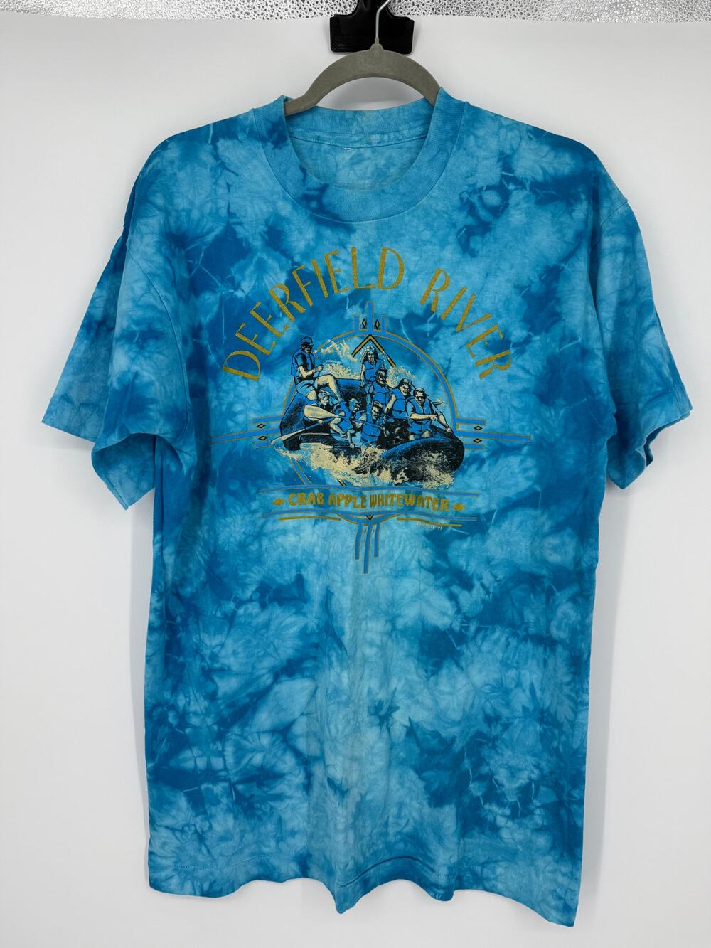 Vintage 90s Crab Apple Whitewater Rafting Tie Dye T-Shirt Single Stitch Medium